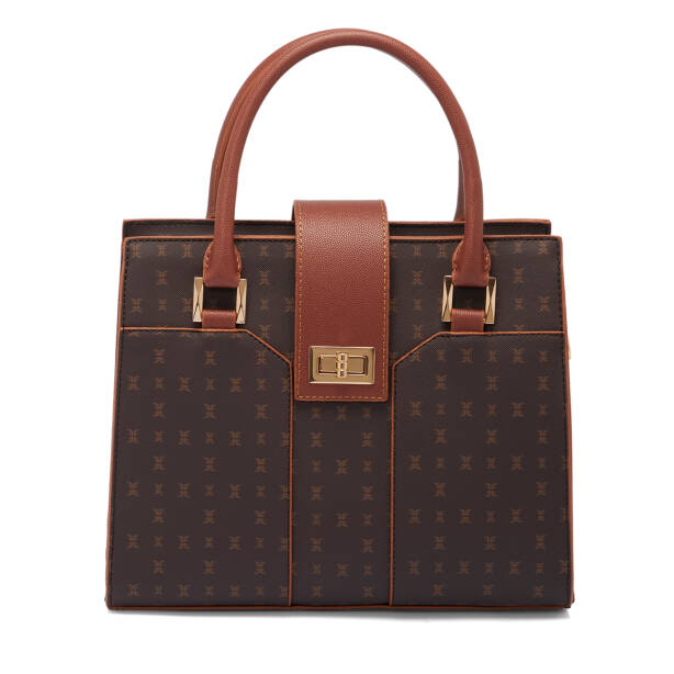 Kahverengi Print Kadın Çapraz Askılı Çanta - S25K1PR09184-T4J 