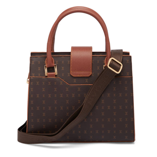 Kahverengi Print Kadın Çapraz Askılı Çanta - S25K1PR09184-T4J - 3