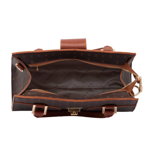 Kahverengi Print Kadın Çapraz Askılı Çanta - S25K1PR09184-T4J - 4