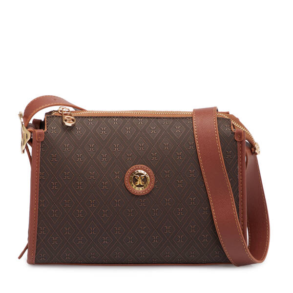 Kahverengi Print Kadın Çapraz Askılı Çanta - S25K1PR09186-R1P - 1