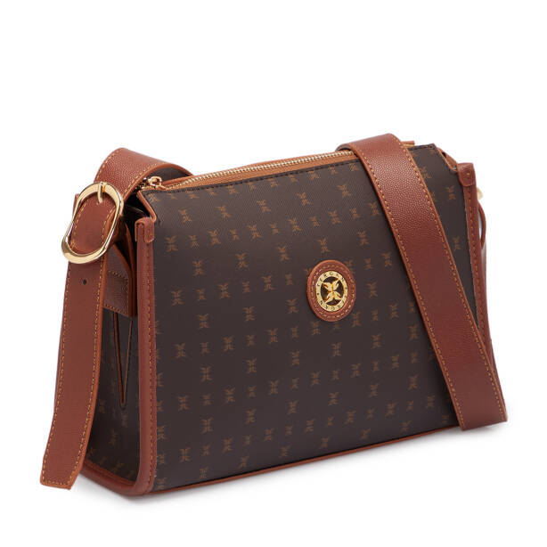 Kahverengi Print Kadın Çapraz Askılı Çanta - S25K1PR09186-T4J - 2