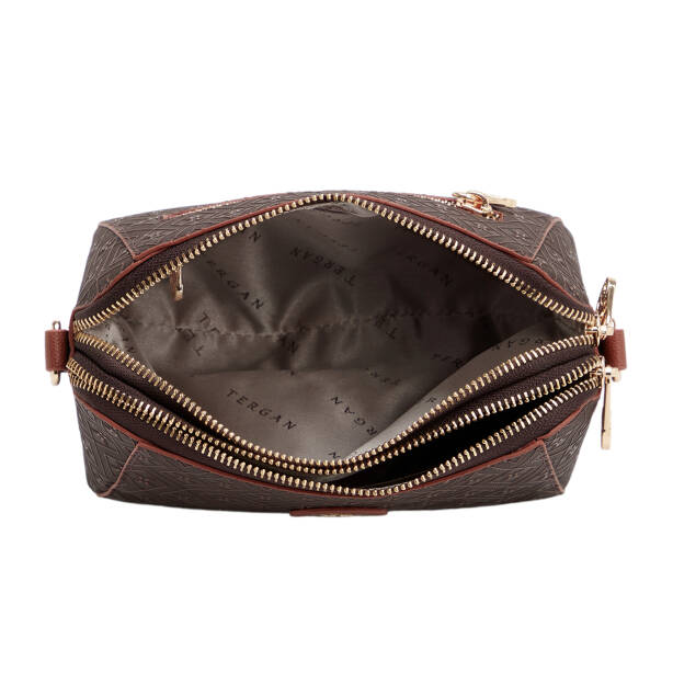 Kahverengi Print Kadın Çapraz Askılı Çanta - S25K1PR09188-R1P - Tergan