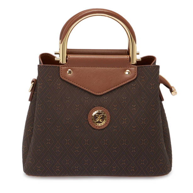 Kahverengi Print Kadın Çapraz Askılı Çanta - S25Y1PR09177-R9C 