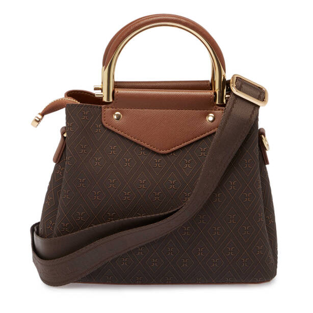 Kahverengi Print Kadın Çapraz Askılı Çanta - S25Y1PR09177-R9C - 3