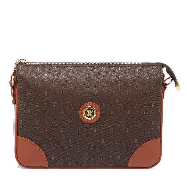 Kahverengi Print Kadın Çapraz Askılı Çanta - S26Y1PR09090-R1P 