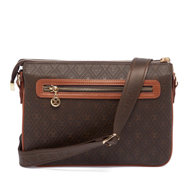 Kahverengi Print Kadın Çapraz Askılı Çanta - S26Y1PR09090-R1P - 3