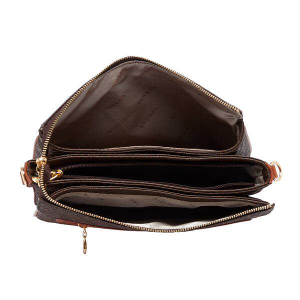 Kahverengi Print Kadın Çapraz Askılı Çanta - S26Y1PR09090-R1P - 4