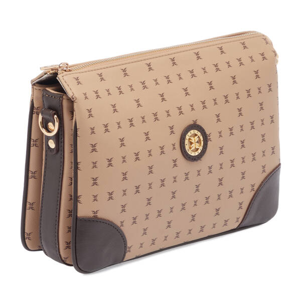 Kahverengi Print Kadın Çapraz Askılı Çanta - S26Y1PR09090-T2E - 2