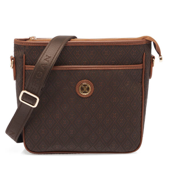 Kahverengi Print Kadın Çapraz Askılı Çanta - S26Y1PR09128-R1P - 1