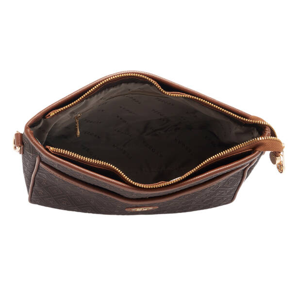 Kahverengi Print Kadın Çapraz Askılı Çanta - S26Y1PR09128-R1P - 4