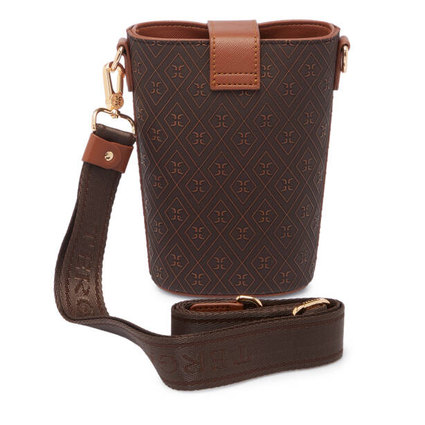 Kahverengi Print Kadın Çapraz Askılı Çanta - S26Y1PR09173-R1P - 3