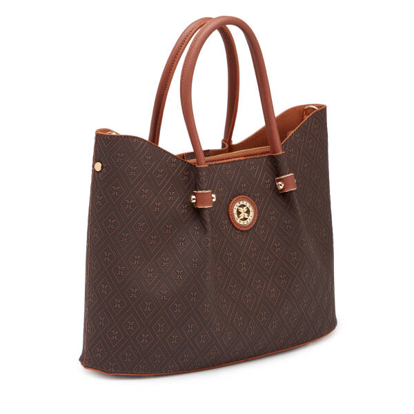 Kahverengi Print Kadın Çapraz Askılı Çanta - S26Y1PR09195-R9C - 2