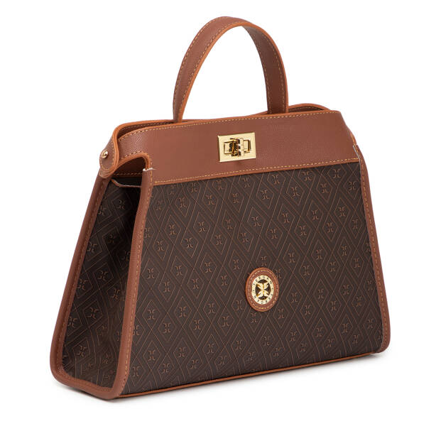 Kahverengi Print Kadın Çapraz Askılı Çanta - S26Y1PR09199-R9C - 2