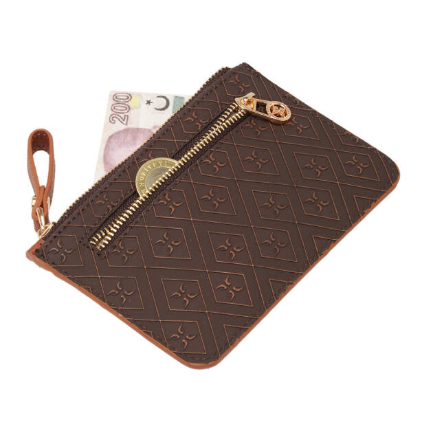 Kahverengi Print Kadın Cüzdan - S1CB00055821-R1P - Tergan