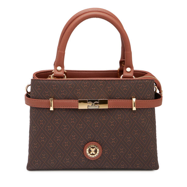 Kahverengi Print Kadın El Çantası - S26K1PR09196-R9C 