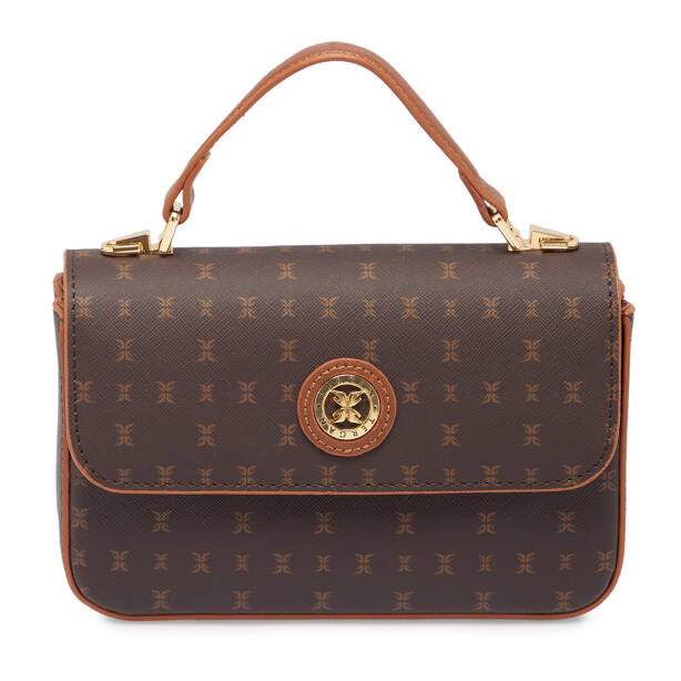 Kahverengi Print Kadın El Çantası - S26Y1PR09154-T4J 