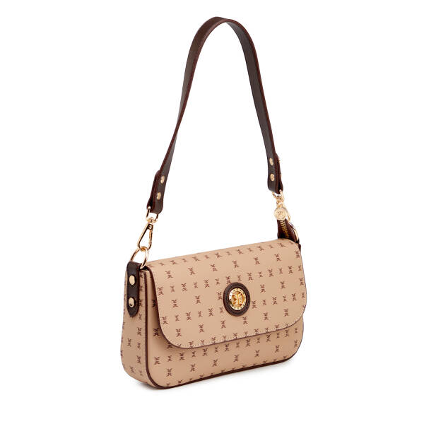 Kahverengi Print Kadın Omuz Çantası - S1WPR0000800-T2E - 2