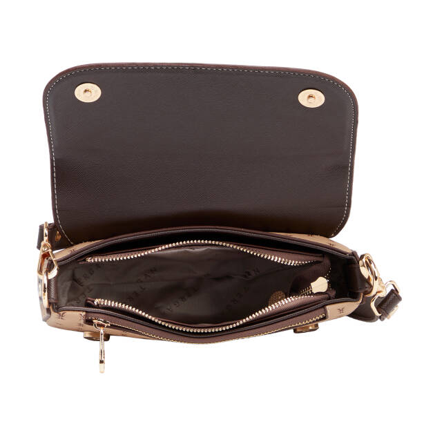 Kahverengi Print Kadın Omuz Çantası - S1WPR0000800-T2E - Tergan