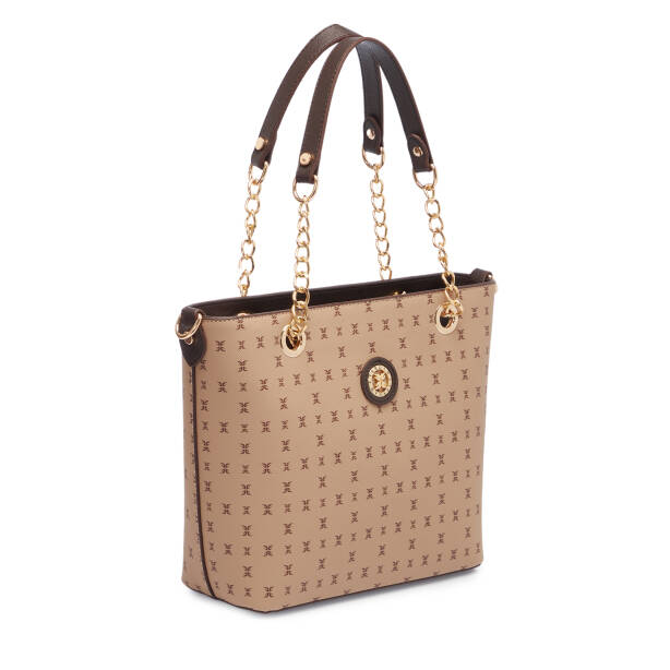 Kahverengi Print Kadın Omuz Çantası - S1WPR0000801-T2E - 2