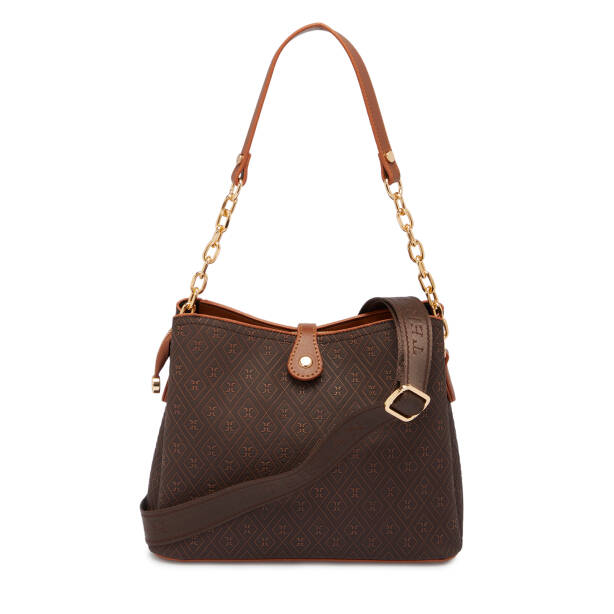 Kahverengi Print Kadın Omuz Çantası - S1WPR0000802-R1P - 3