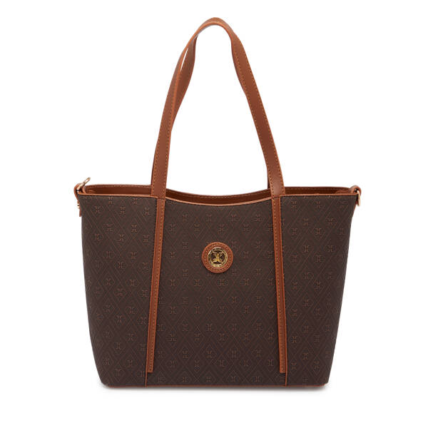 Kahverengi Print Kadın Omuz Çantası - S1WPR0000804-R1P - 1