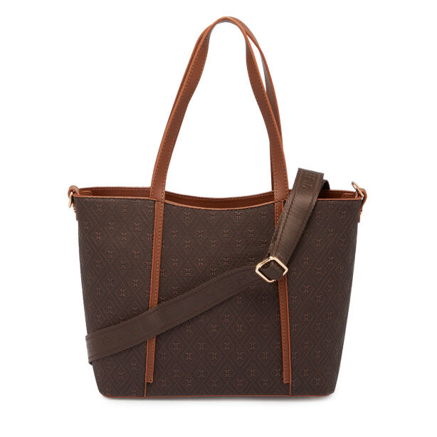 Kahverengi Print Kadın Omuz Çantası - S1WPR0000804-R1P - 3