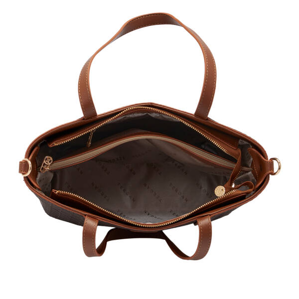 Kahverengi Print Kadın Omuz Çantası - S1WPR0000804-R1P - 4