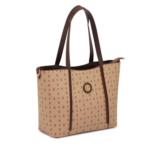 Kahverengi Print Kadın Omuz Çantası - S1WPR0000804-T2E - 2