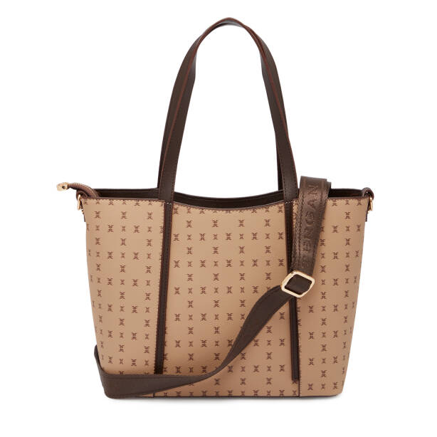 Kahverengi Print Kadın Omuz Çantası - S1WPR0000804-T2E - 3