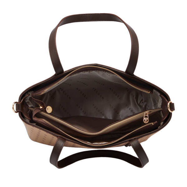 Kahverengi Print Kadın Omuz Çantası - S1WPR0000804-T2E - 4