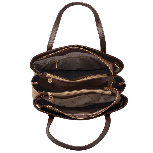 Kahverengi Print Kadın Omuz Çantası - S1WPR0000805-T2E - 4