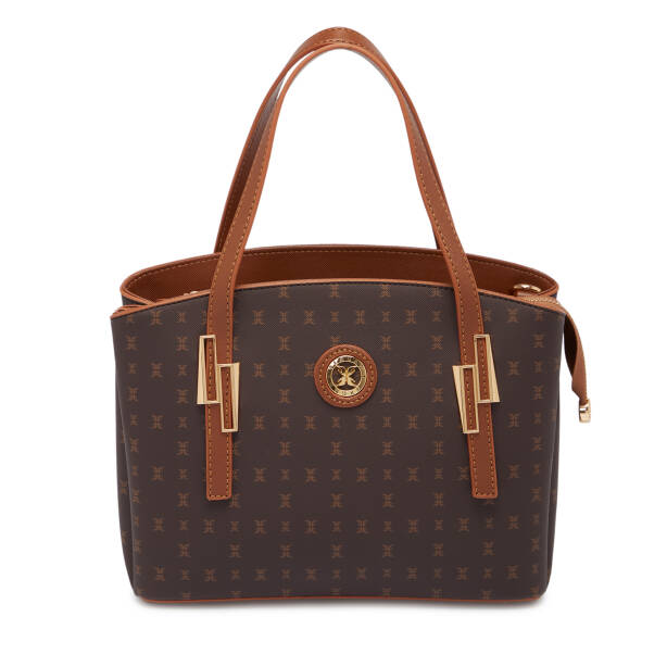 Kahverengi Print Kadın Omuz Çantası - S1WPR0000805-T4J - Tergan