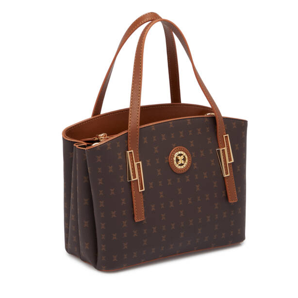 Kahverengi Print Kadın Omuz Çantası - S1WPR0000805-T4J - Tergan