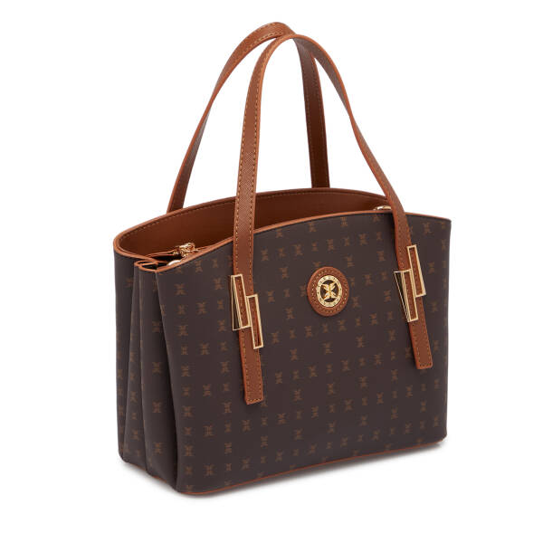 Kahverengi Print Kadın Omuz Çantası - S1WPR0000805-T4J - 2