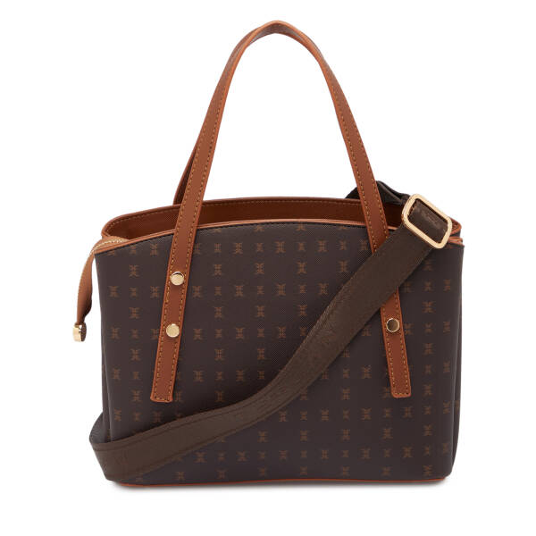 Kahverengi Print Kadın Omuz Çantası - S1WPR0000805-T4J - 3