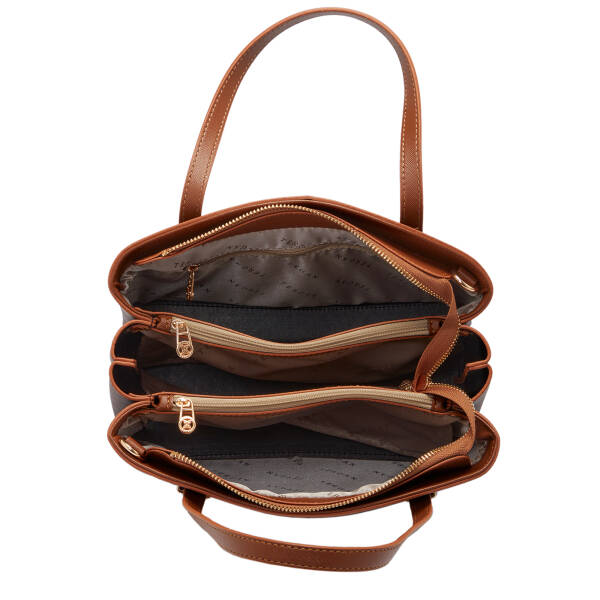 Kahverengi Print Kadın Omuz Çantası - S1WPR0000805-T4J - 4