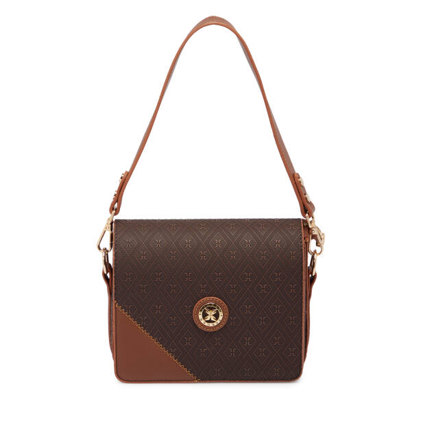 Kahverengi Print Kadın Omuz Çantası - S1WPR0000807-R1P - Tergan