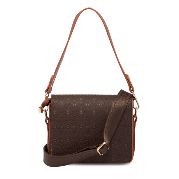 Kahverengi Print Kadın Omuz Çantası - S1WPR0000807-R1P - Tergan