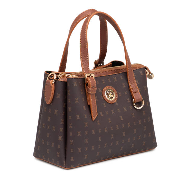 Kahverengi Print Kadın Omuz Çantası - S1WPR0000808-T4J - Tergan