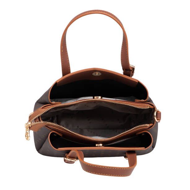 Kahverengi Print Kadın Omuz Çantası - S1WPR0000808-T4J - Tergan