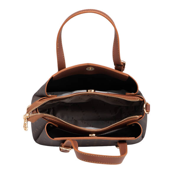 Kahverengi Print Kadın Omuz Çantası - S1WPR0000808-T4J - 4