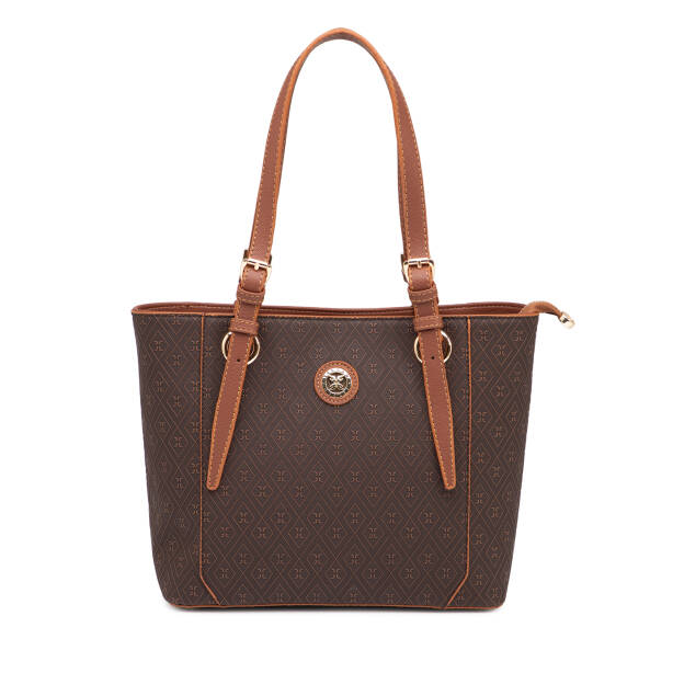 Kahverengi Print Kadın Omuz Çantası - S1WPR0000809-R9C - Tergan