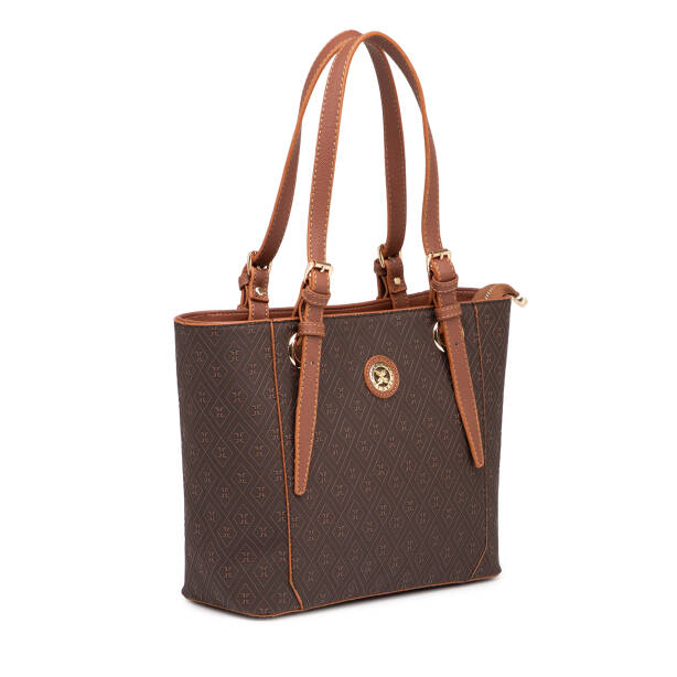 Kahverengi Print Kadın Omuz Çantası - S1WPR0000809-R9C - Tergan