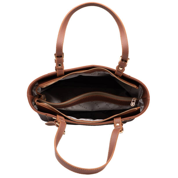 Kahverengi Print Kadın Omuz Çantası - S1WPR0000809-R9C - Tergan