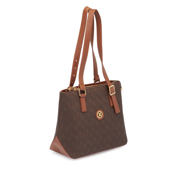 Kahverengi Print Kadın Omuz Çantası - S24K1PR09155-R1P - 2