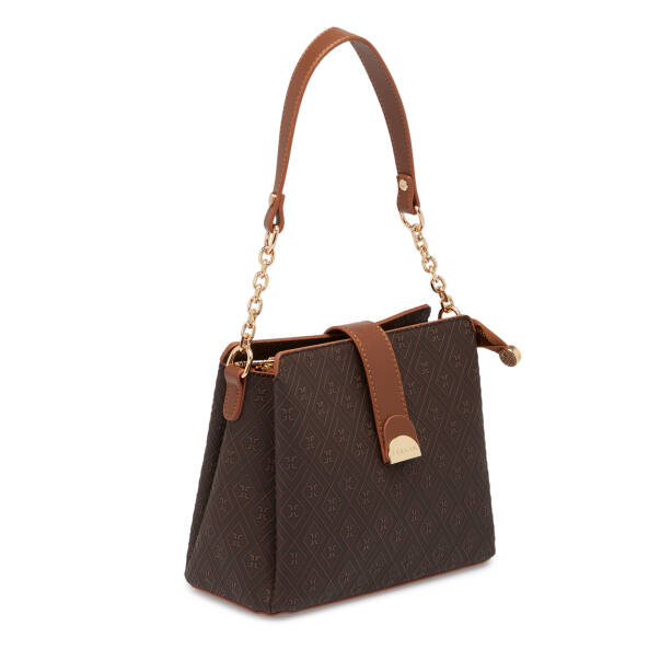 Kahverengi Print Kadın Omuz Çantası - S25K1PR09178-R9C - 2