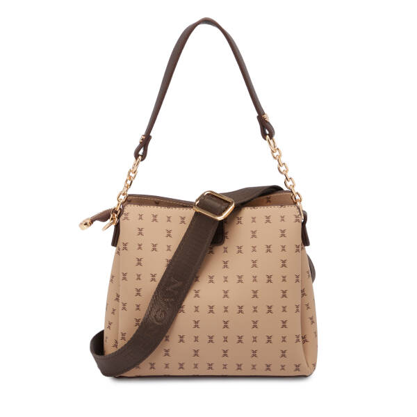 Kahverengi Print Kadın Omuz Çantası - S25K1PR09178-T2E - 3