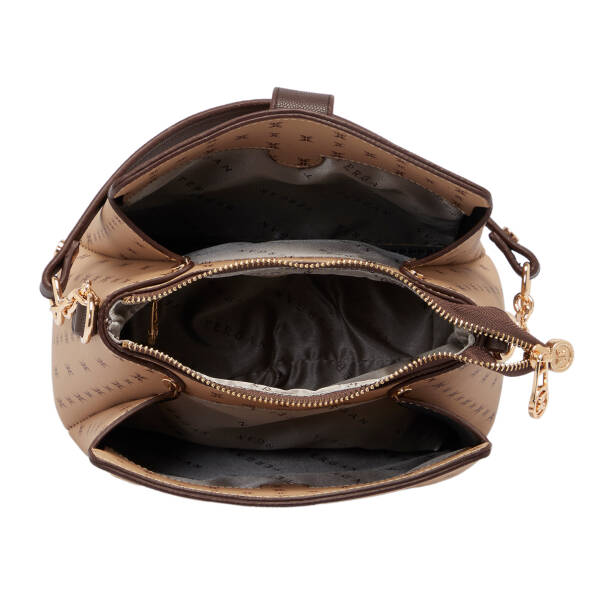 Kahverengi Print Kadın Omuz Çantası - S25K1PR09178-T2E - 4