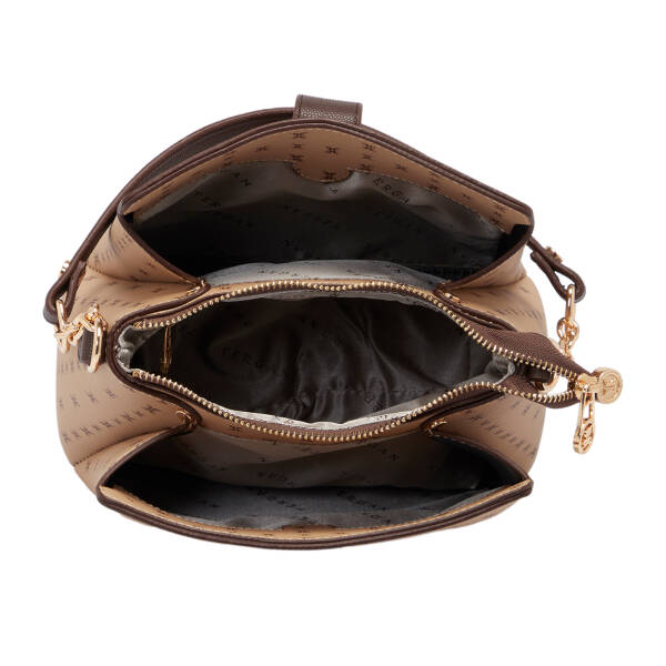 Kahverengi Print Kadın Omuz Çantası - S25K1PR09178-T2E - 4