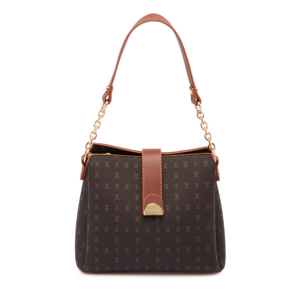 Kahverengi Print Kadın Omuz Çantası - S25K1PR09178-T4J - 1